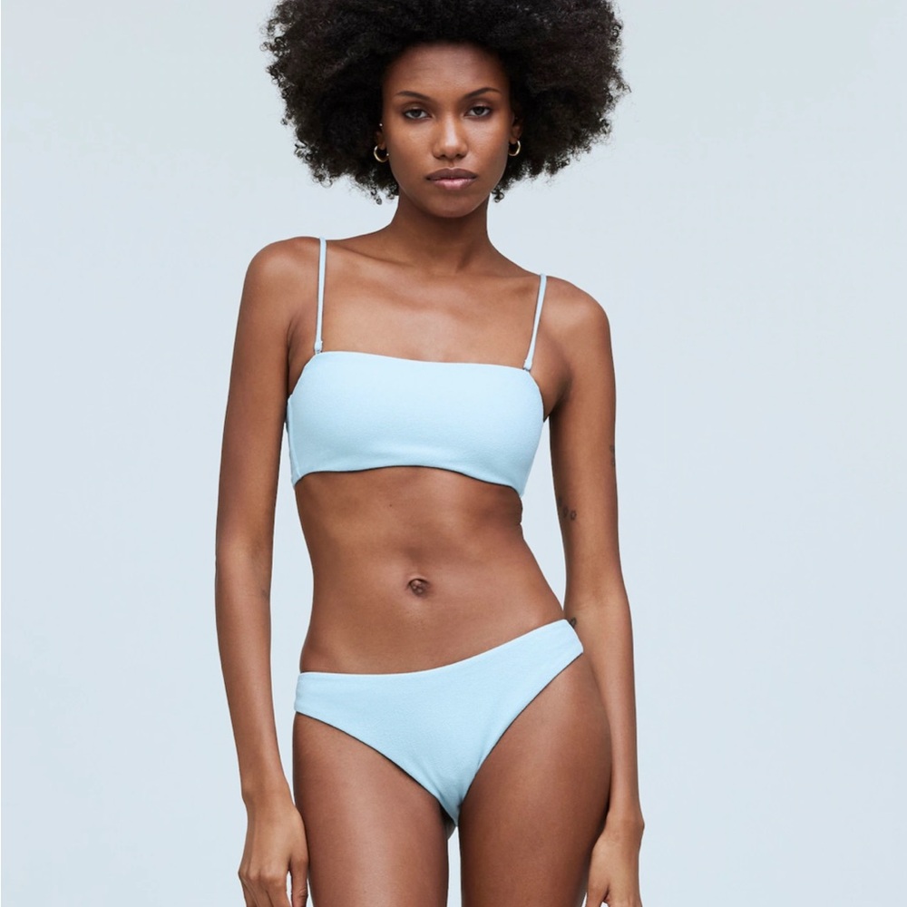 NWT Madewell Mid-Rise Bikini Bottom in Blue Heron - Picture 2 of 9